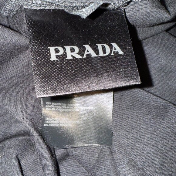 Prada Piqué T-Shirt Black EUR Size XXL - Picture 5 of 5